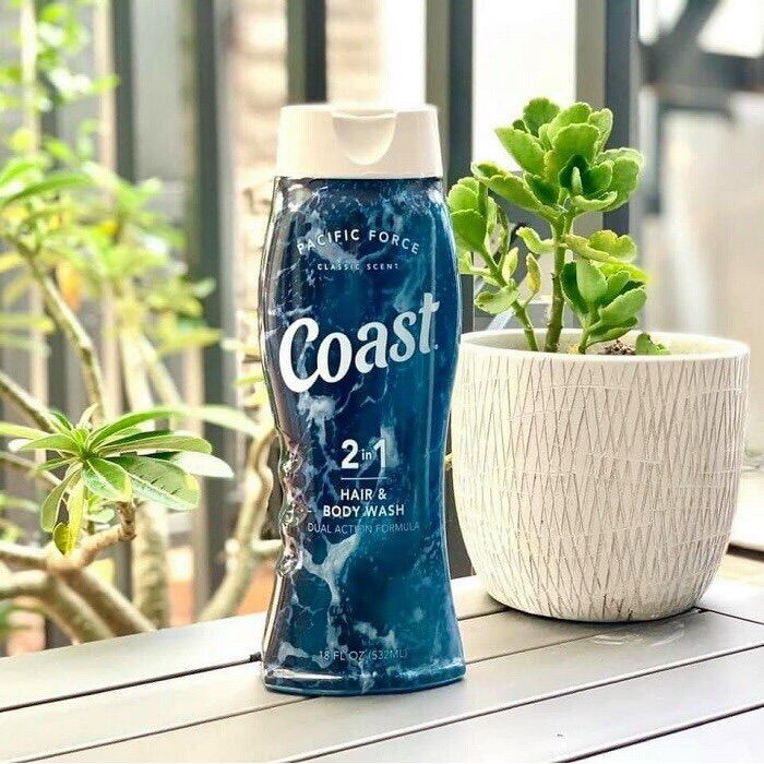 Sữa Tắm Gội Cho Nam Coast Classic Pacific Force Scent 532ml