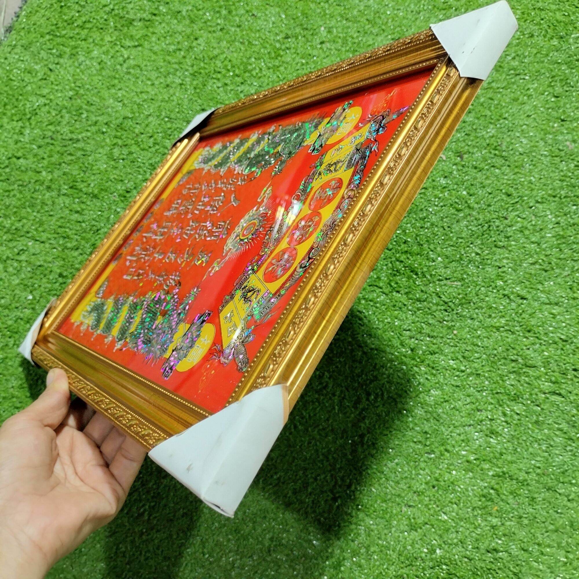 Bài vị thờ Thần Tài Thổ Địa khung gỗ nhiều size
