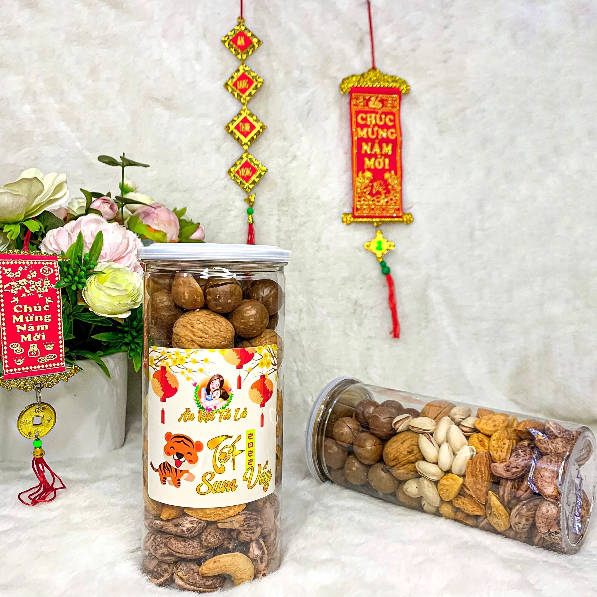 Hạt mix dinh dưỡng (hạt dẻ-óc chó-điều vỏ lụa-hạnh nhân-macca)-500gram