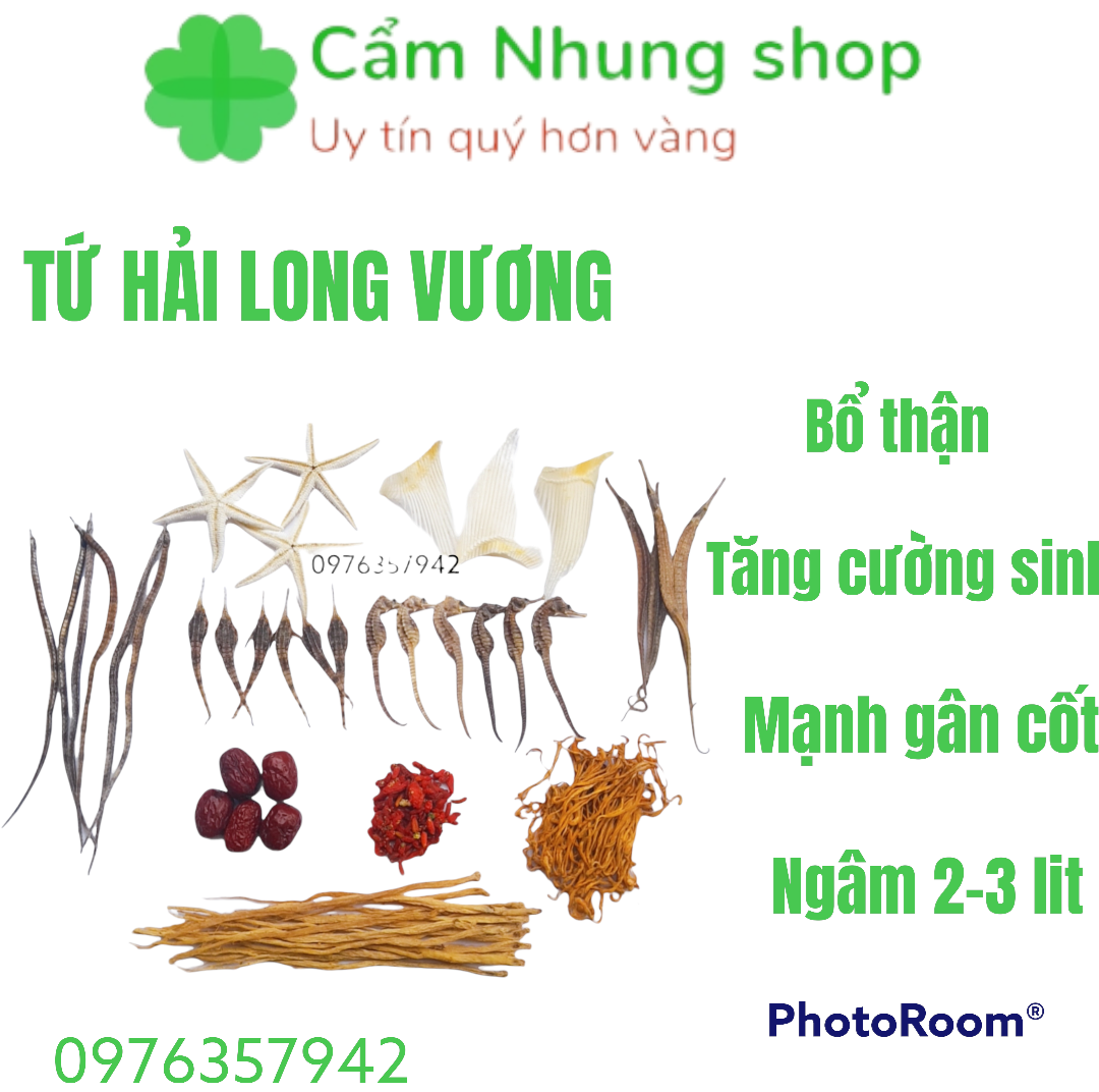 Bộ ngâm rịu đặc biệt Tứ H-ải Long Vuong, thành phần như ảnh shop đăng