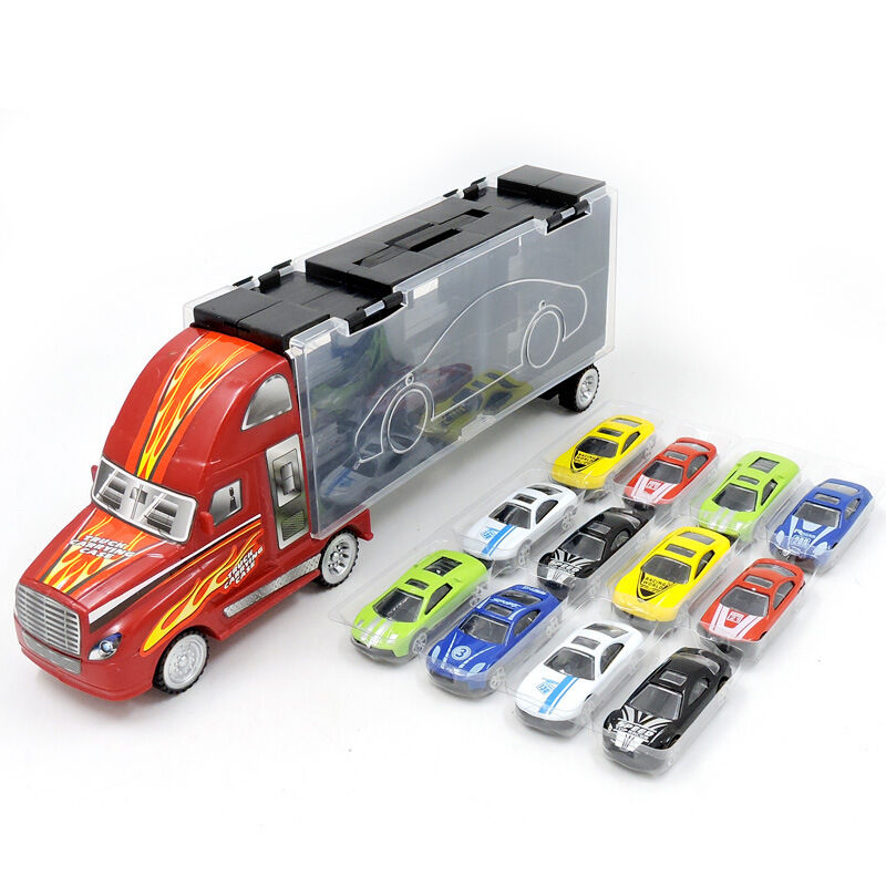 ĐỒ CHƠI XE CONTAINER CHỞ 6 XE CON