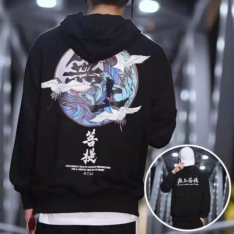 [HCM]Có big size 35kg đên 100kg- Áo hoodie học tiết cánh cò 3D nhật