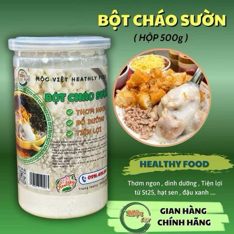Bột cháo sườn Mộc Việt🌱 Hộp 500gr đầy đủ dinh dưỡng tiện lợi