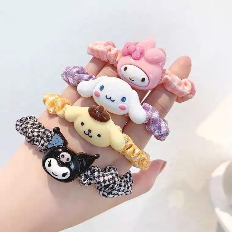 cột tóc nhúng kiểu hoạt hình dễ thương