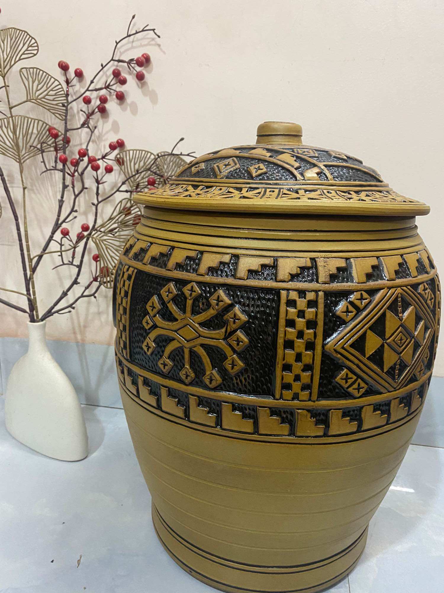 Hũ gạo phong thủy Bát Tràng 20 kg