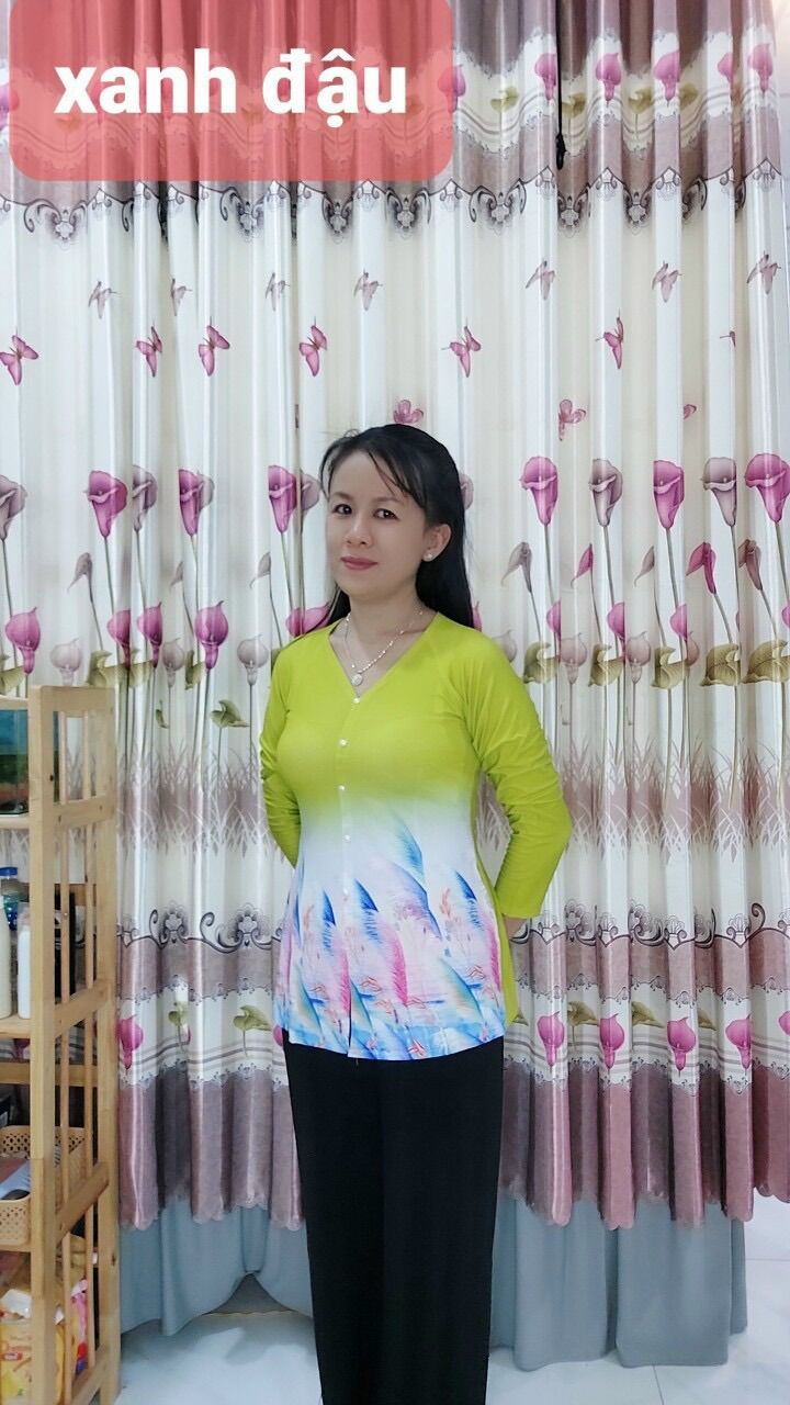 Áo Bà Ba IN HOA CỎ ( chưa kèm Quần)