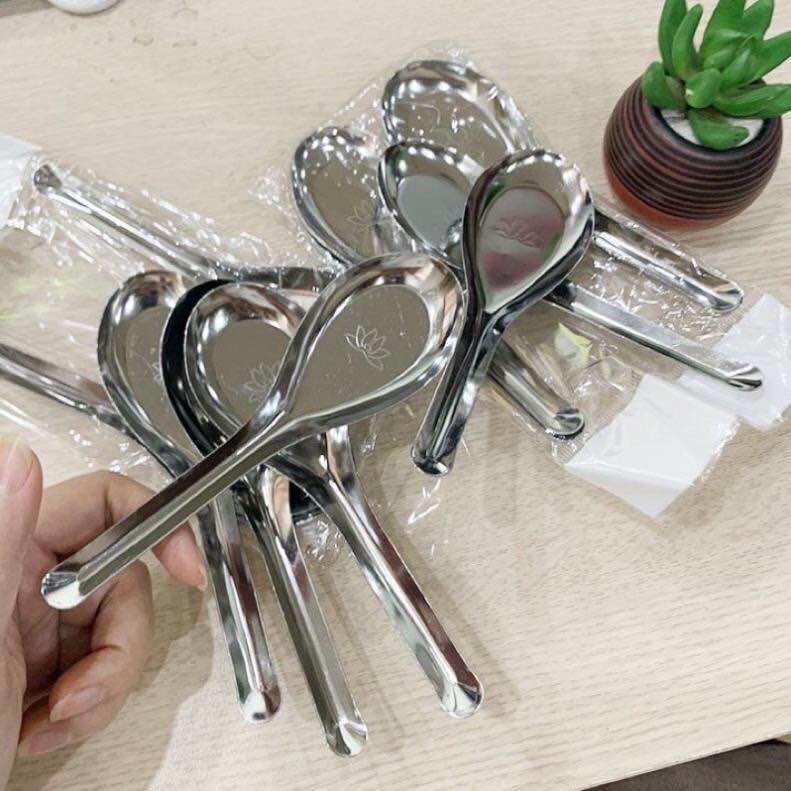 Thìa phở hoa sen inox không gỉ