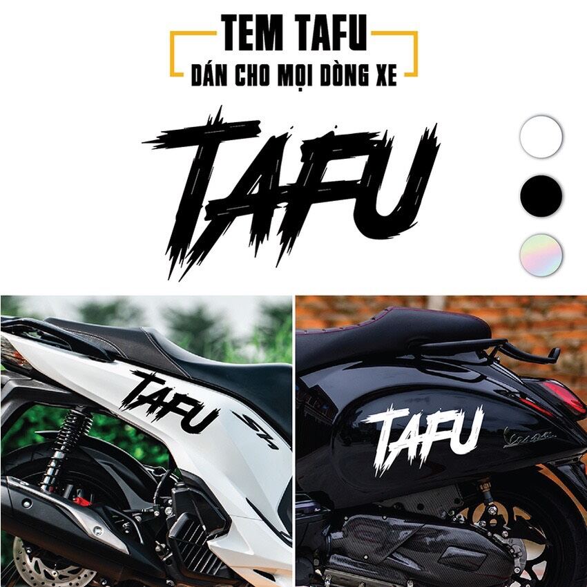 Tem chữ tafu. tem dán mọi dòng xe kích thước 18-25cm