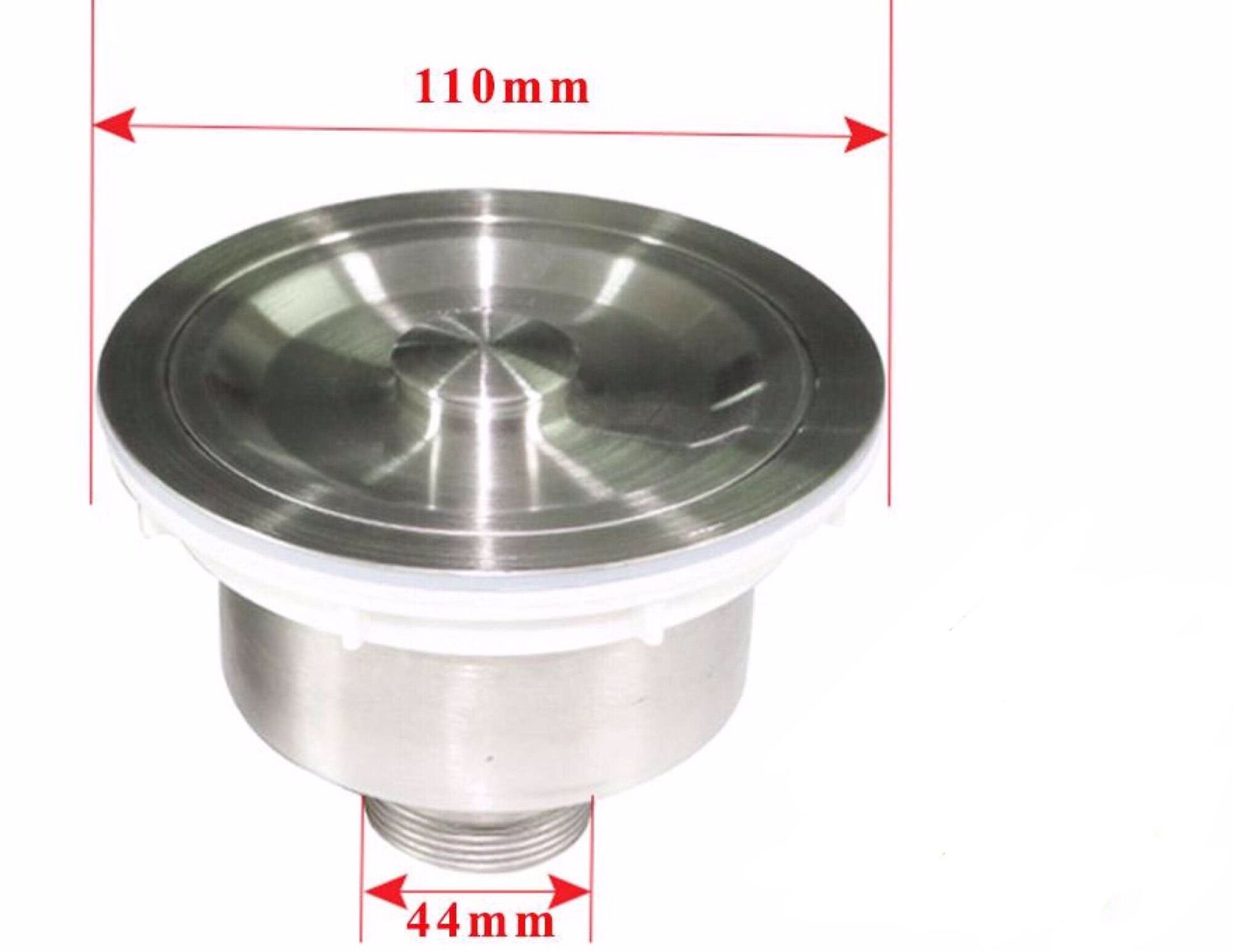 Bầu xả chậu rửa chén Inox 304 loại 110mm