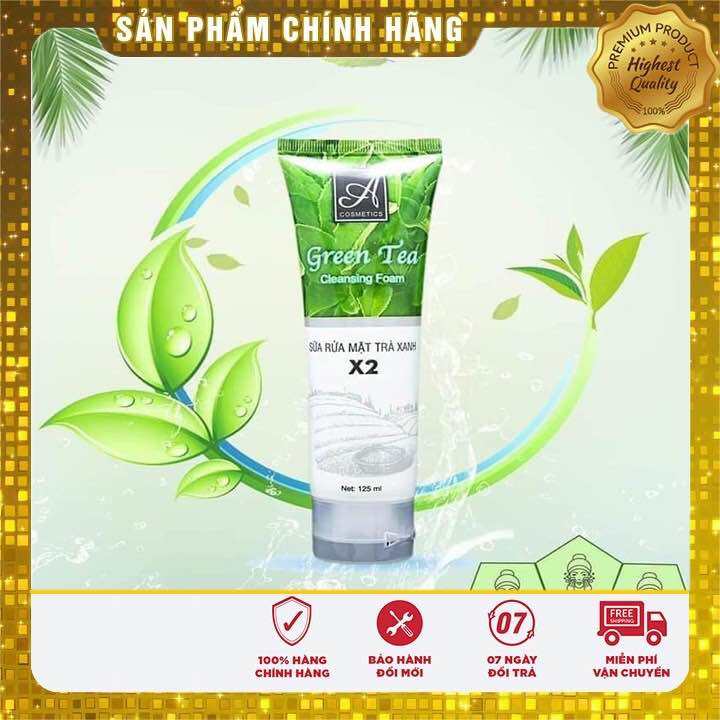 [Chính Hãng] sữa rửa mặt trà xanh x2 a cosmetics phương anh date mới