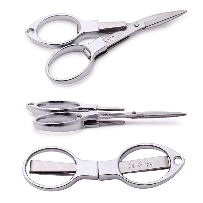 Kéo xếp cao cấp nhỏ gọn- Kéo gấp gọn mini thép không gỉ
