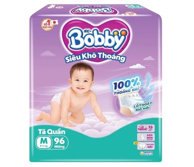 Tã Quần Bobby Ultra Jumbo Siêu Mềm Mịn M96L88XL74XXL68