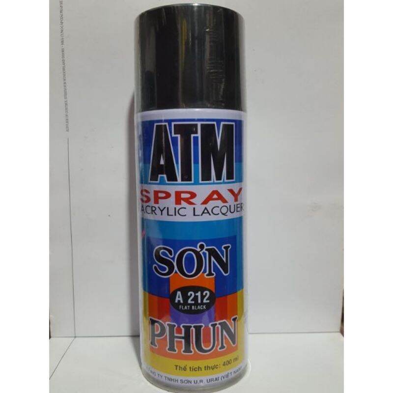 Sơn xịt atm màu đen mờ a212