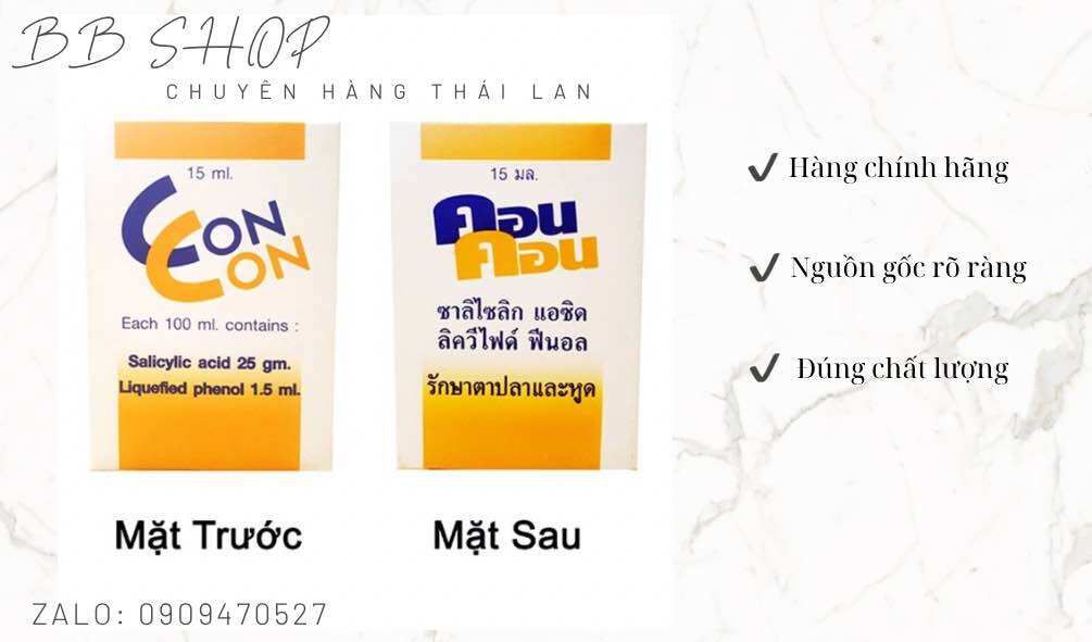 Chấm mụn cơm mụn cóc ConCon thái lan