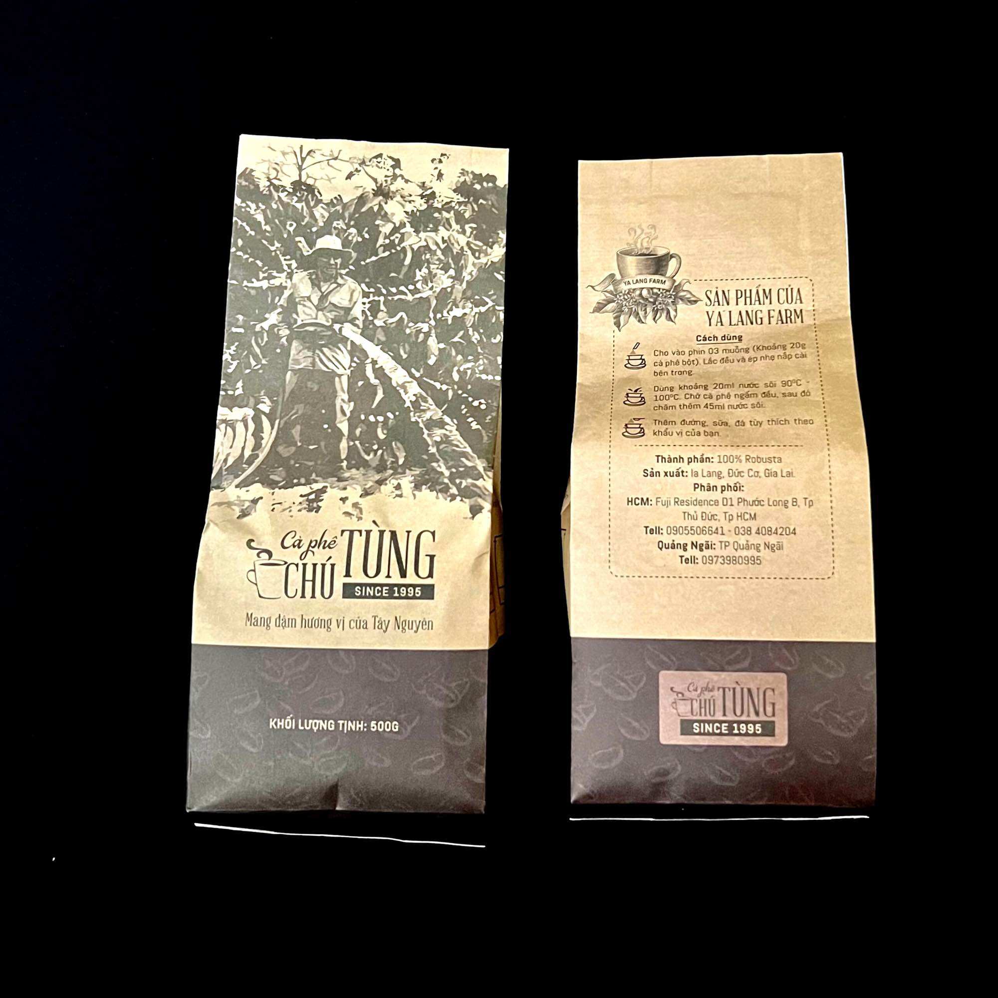 Cà phê Robusta nguyên chất, Cà phê mộc rang xay - Yang Farm