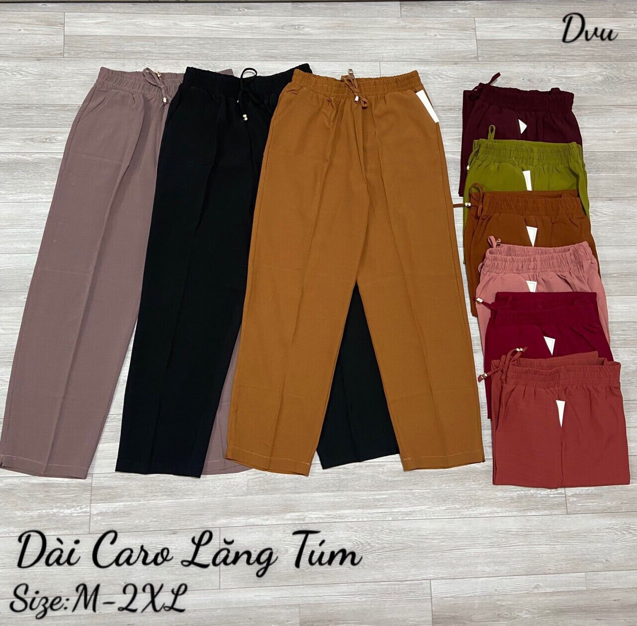 Quần vải carolan có giãn nhẹ