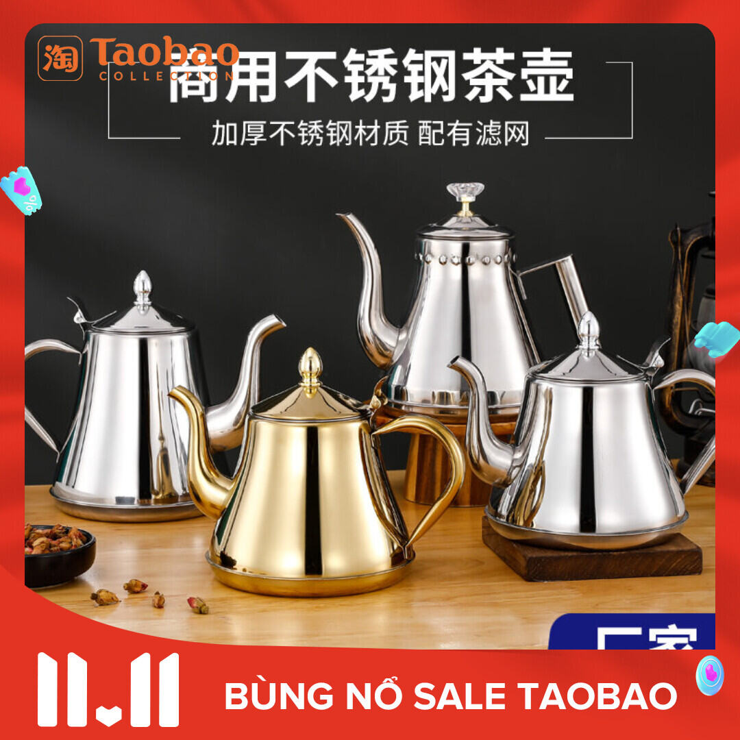 Bình Trà Inox 304 Thương Mại Có Bộ Lọc Cho Nhà Hàng Khách Sạn Điện Cảm Ứng Ấm Trà Đặc Biệt Dùng Cho Gia Đình