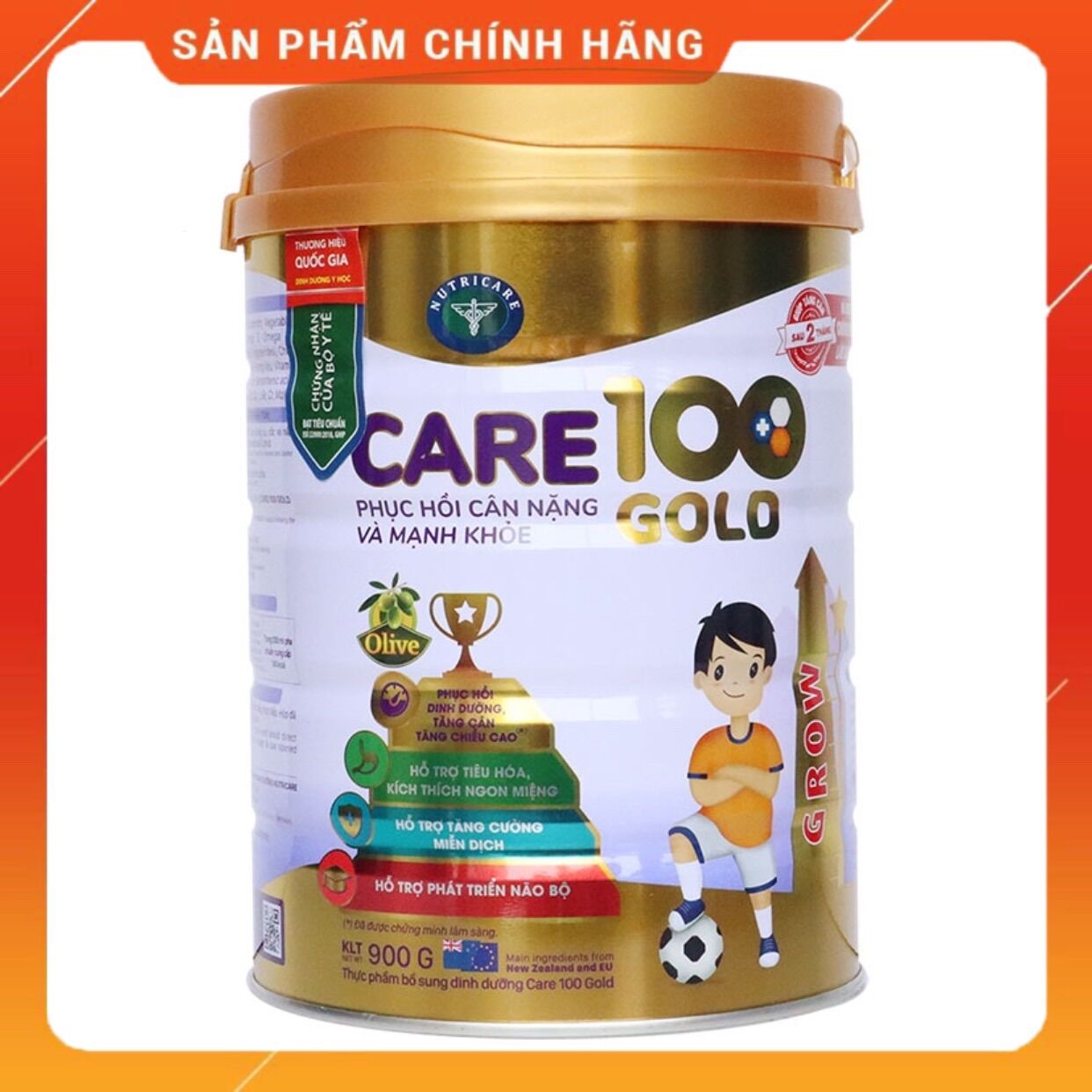 Sữa bột care 100 gold 900g
