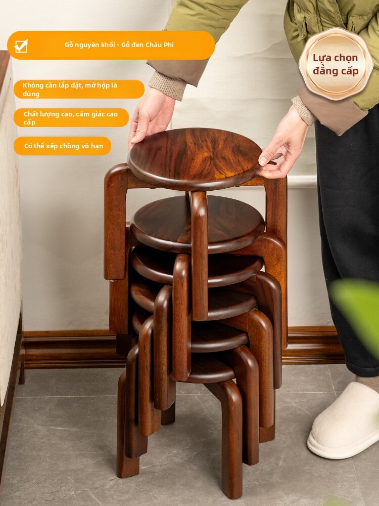 Solid Wood Sturdy Home Small Stool