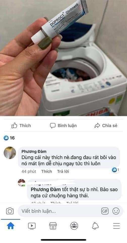 Kem bôi và đặt trĩ doproct thái lan