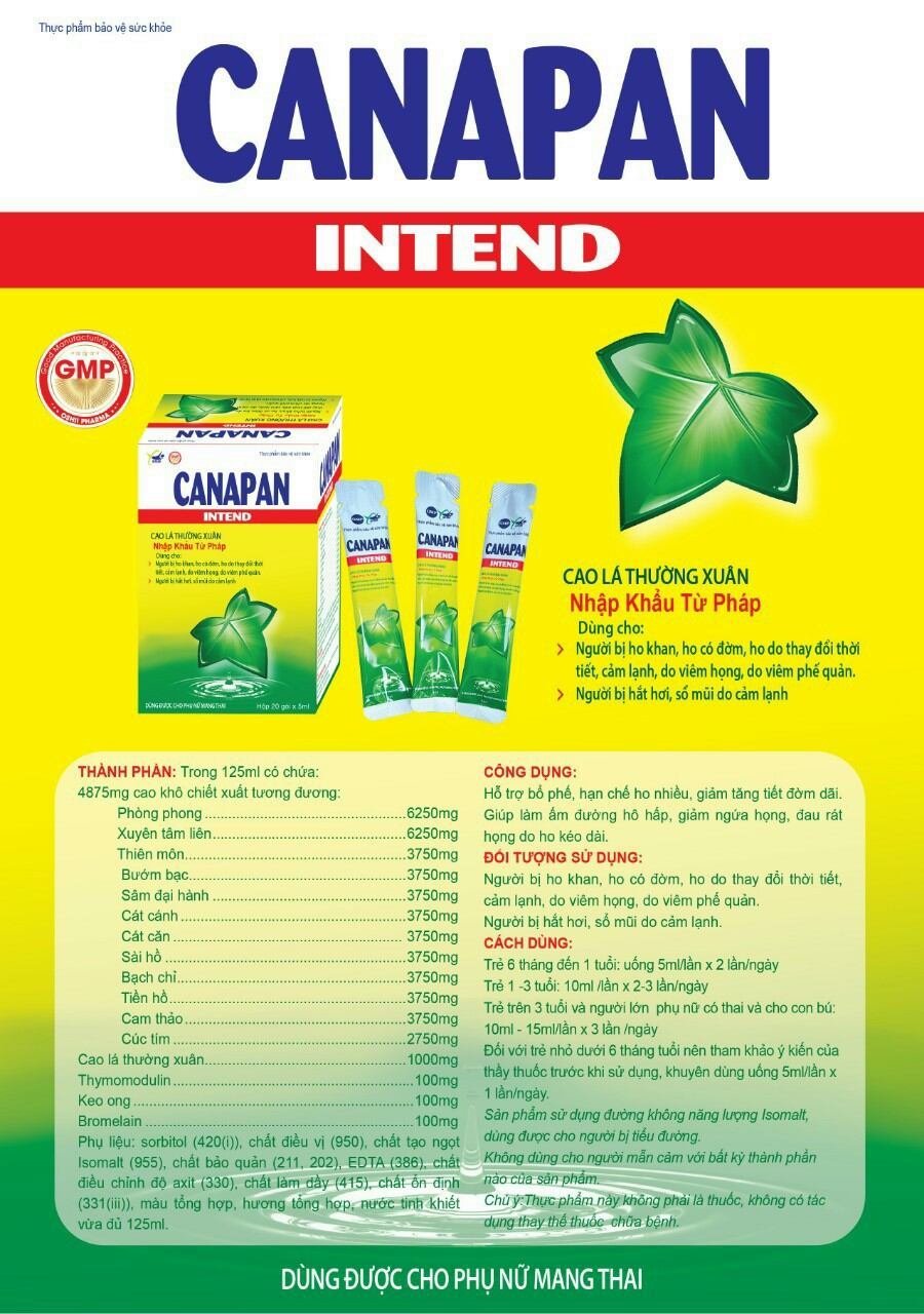 Siro ho Canapan cao lá thường xuân [ thực phẩm bve sức khỏe ]