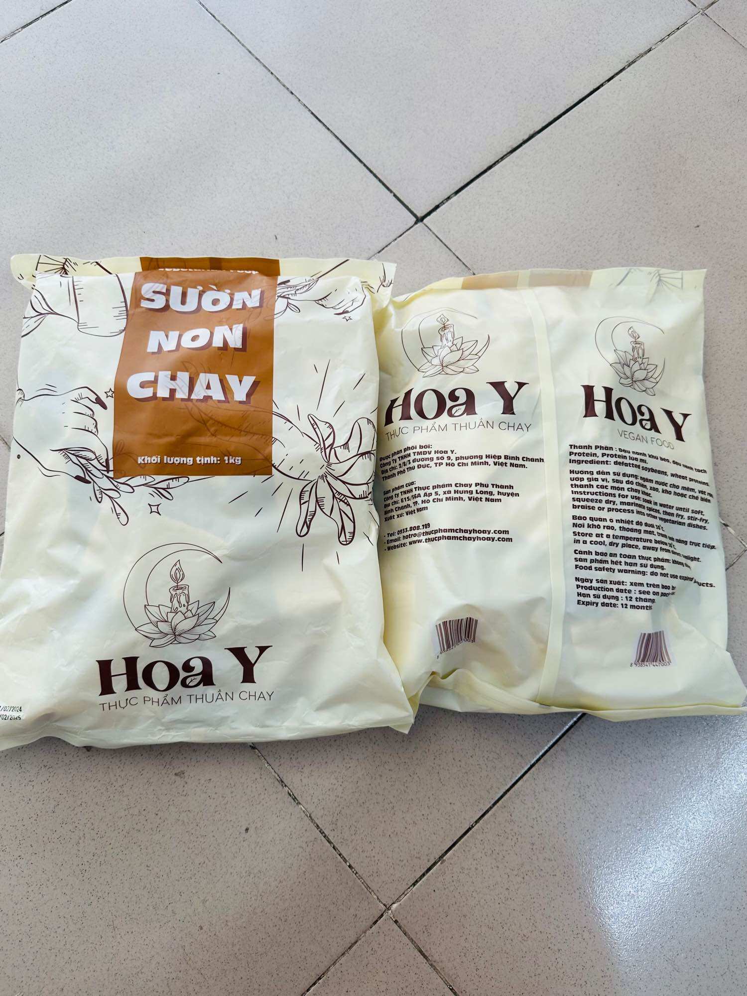 1kg SƯỜN NON CHAY HOA Y