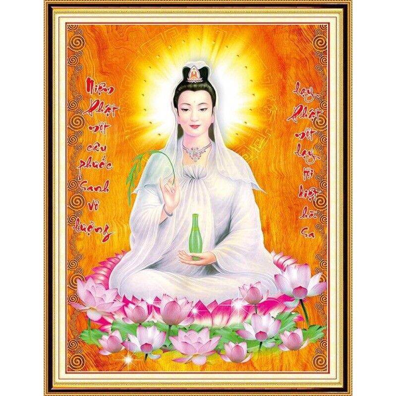 Tranh đính đá Phật Quan Âm Vs093 chưa đính
