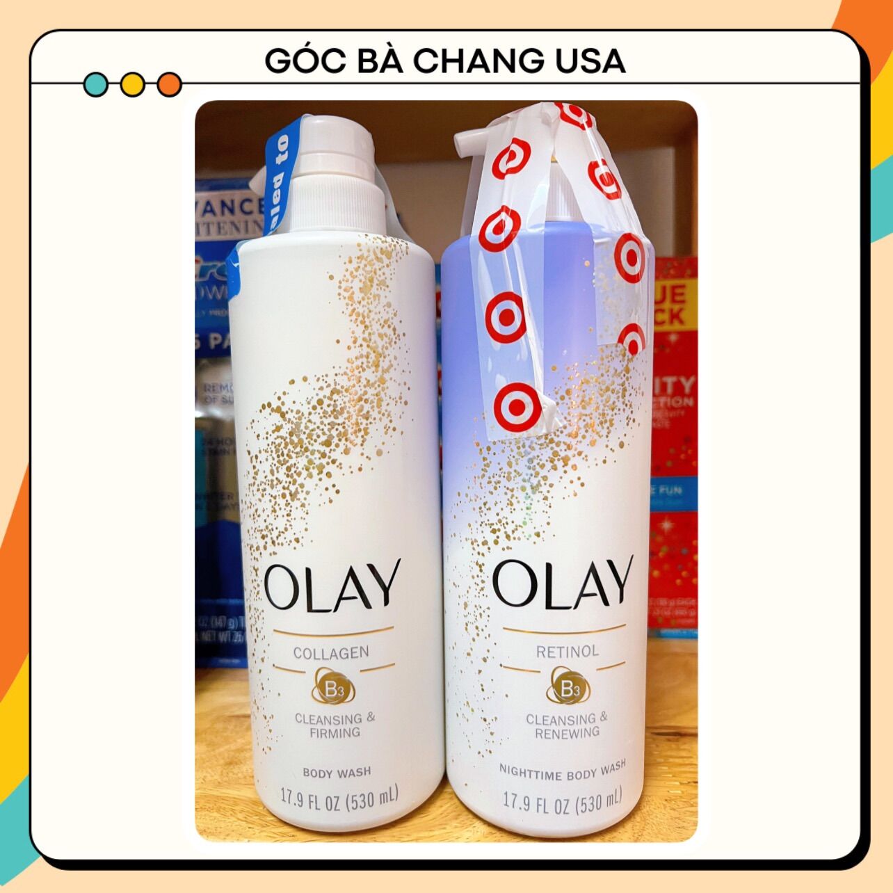 Sữa tắm olay retinol b3 + collagen b3 trắng da giảm thâm chống lão hóa 530ml