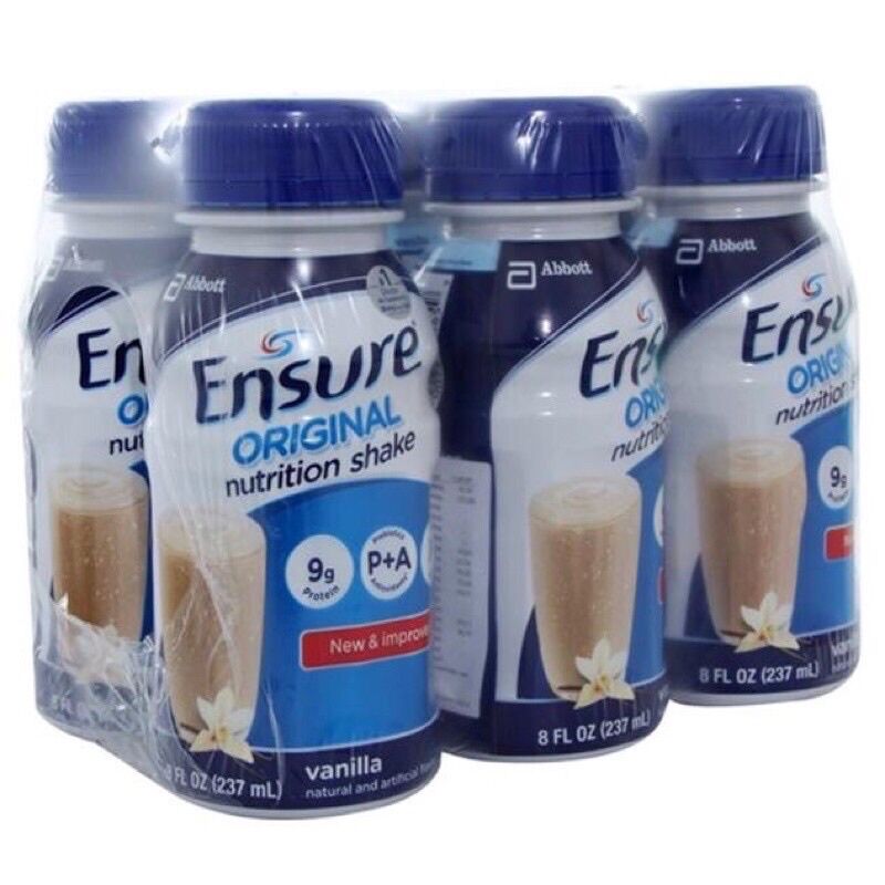 [Date 08/2024] 1 lốc 6 chai sữa Ensure pha sẵn Vani Original