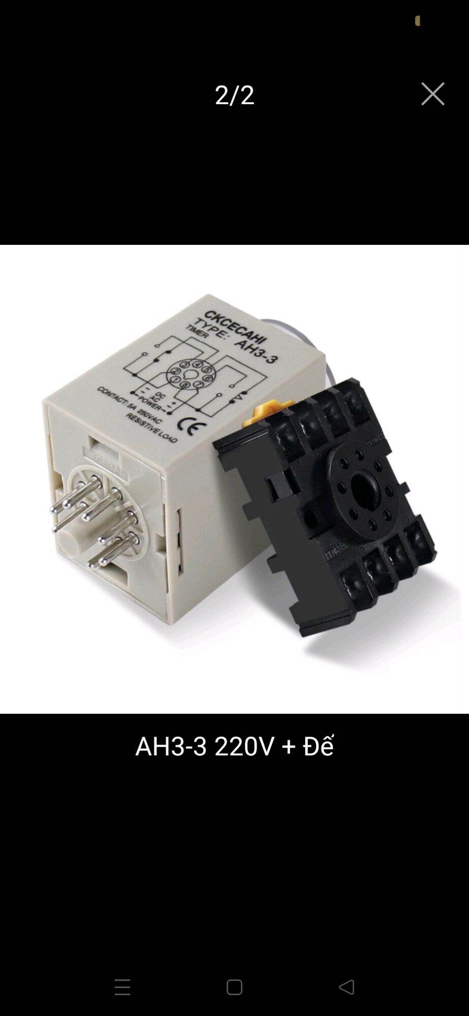 Rơ le thời gian AH3-3 CKCAGNL/CKC-Bộ timer 1s/10s/30s/60s