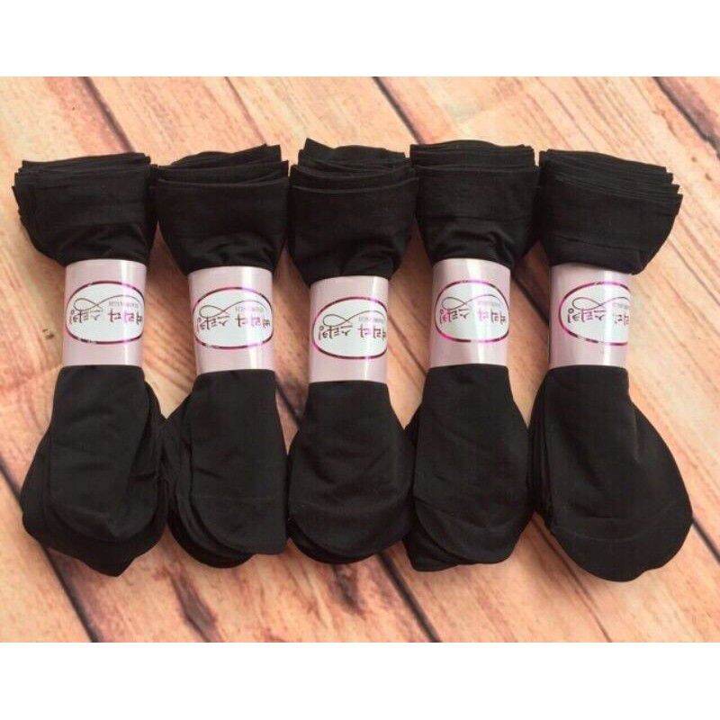 Tất chân mỏng- set 10 đôi tất giấy màu đen chất mịn đẹp