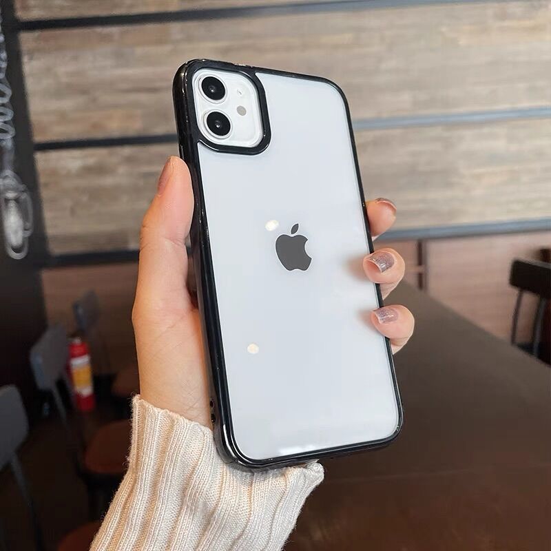 Ốp lưng iphone VIỀN ĐEN BASIC SIÊU TRONG LOẠI ĐẸP CHỐNG Ố