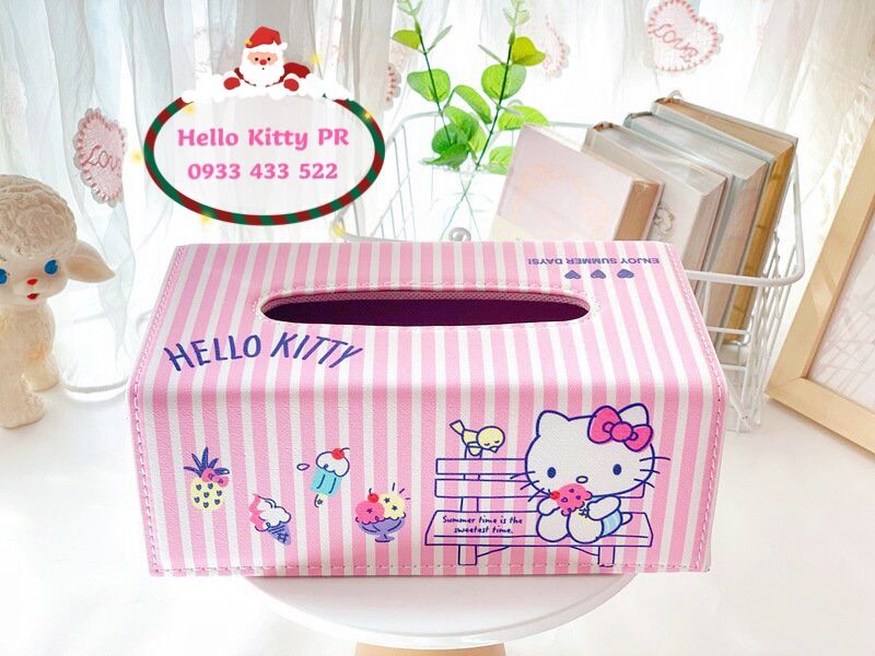 Hộp đựng khăn giấy Hello Kitty - Doremon Doraemon