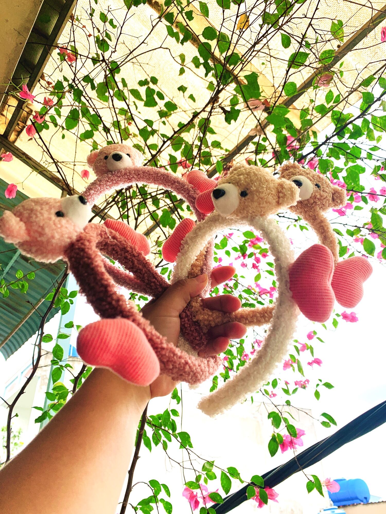 CC31 cài tóc bờm gấu + 2 tim băng đô