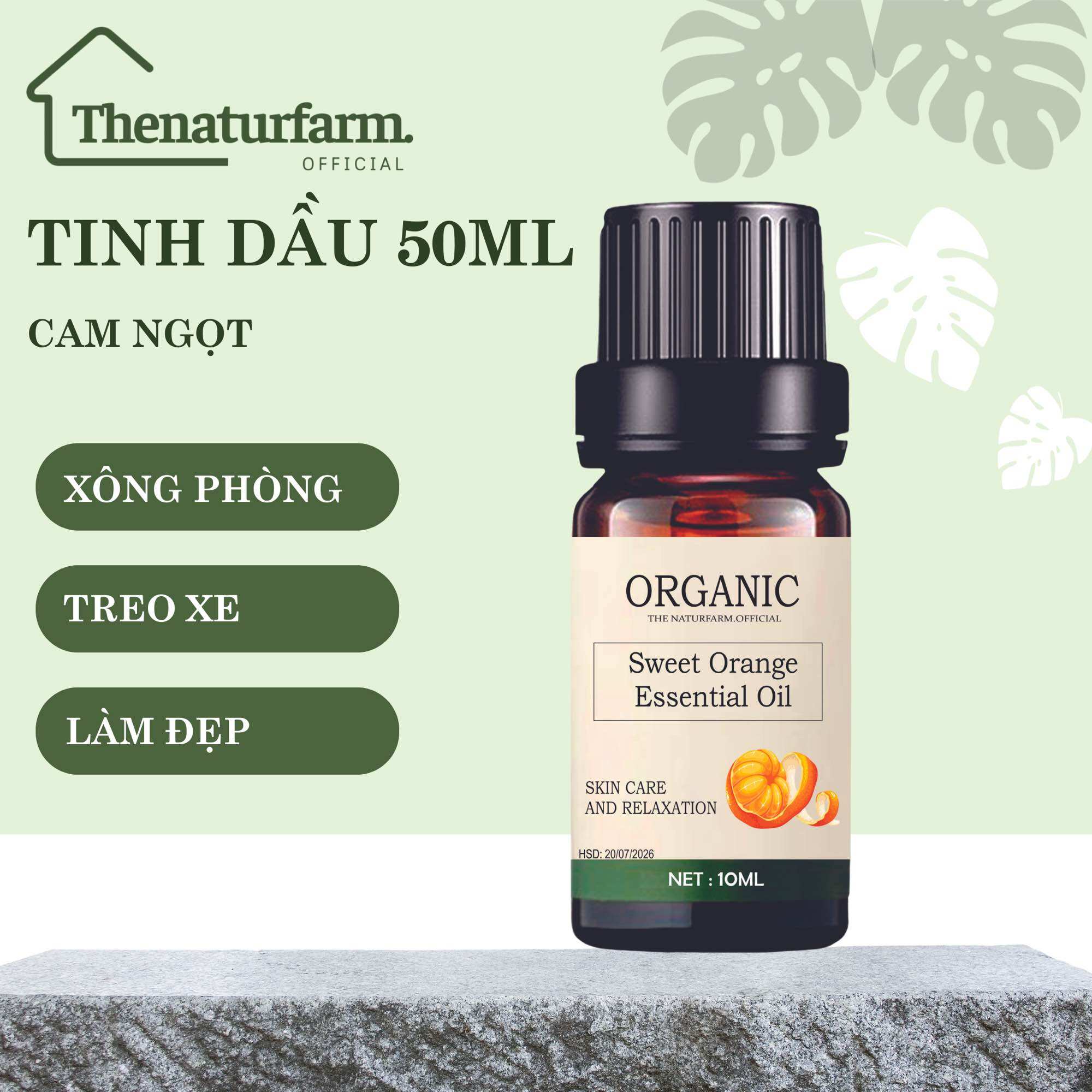 Tinh dầu cam ngọt 50ML - Thơm phòng, treo xe, thư giãn, đuổi muỗi