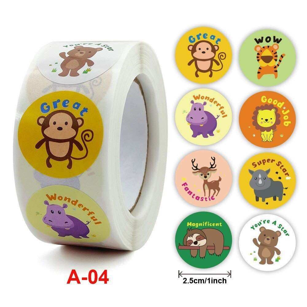 Sticker cuộn khen thưởng, Khích lệ bé học tập 500 sticker/cuộn