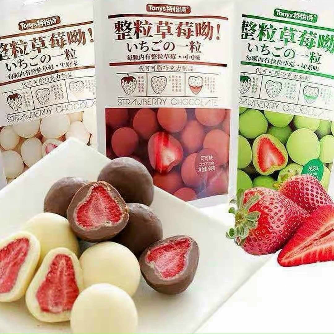 [HÀNG MỚI VỀ] Kẹo Socola Bọc Dâu Strawberry Chocolate Tonys