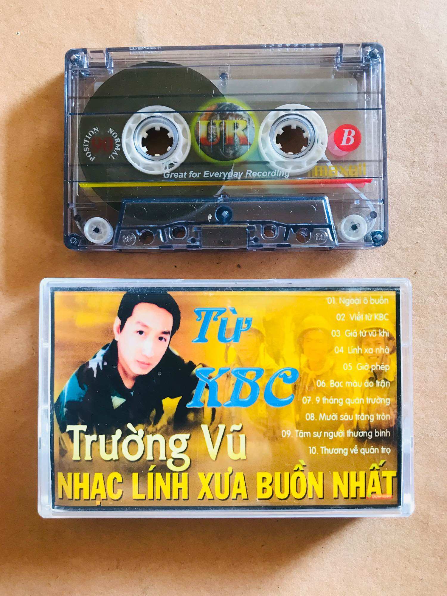Băng cassette nhạc Trường Vũ,nhạc lính xưa ,từ KBC