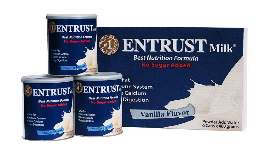 Sữa bột không đường Entrust Mỹ 400g