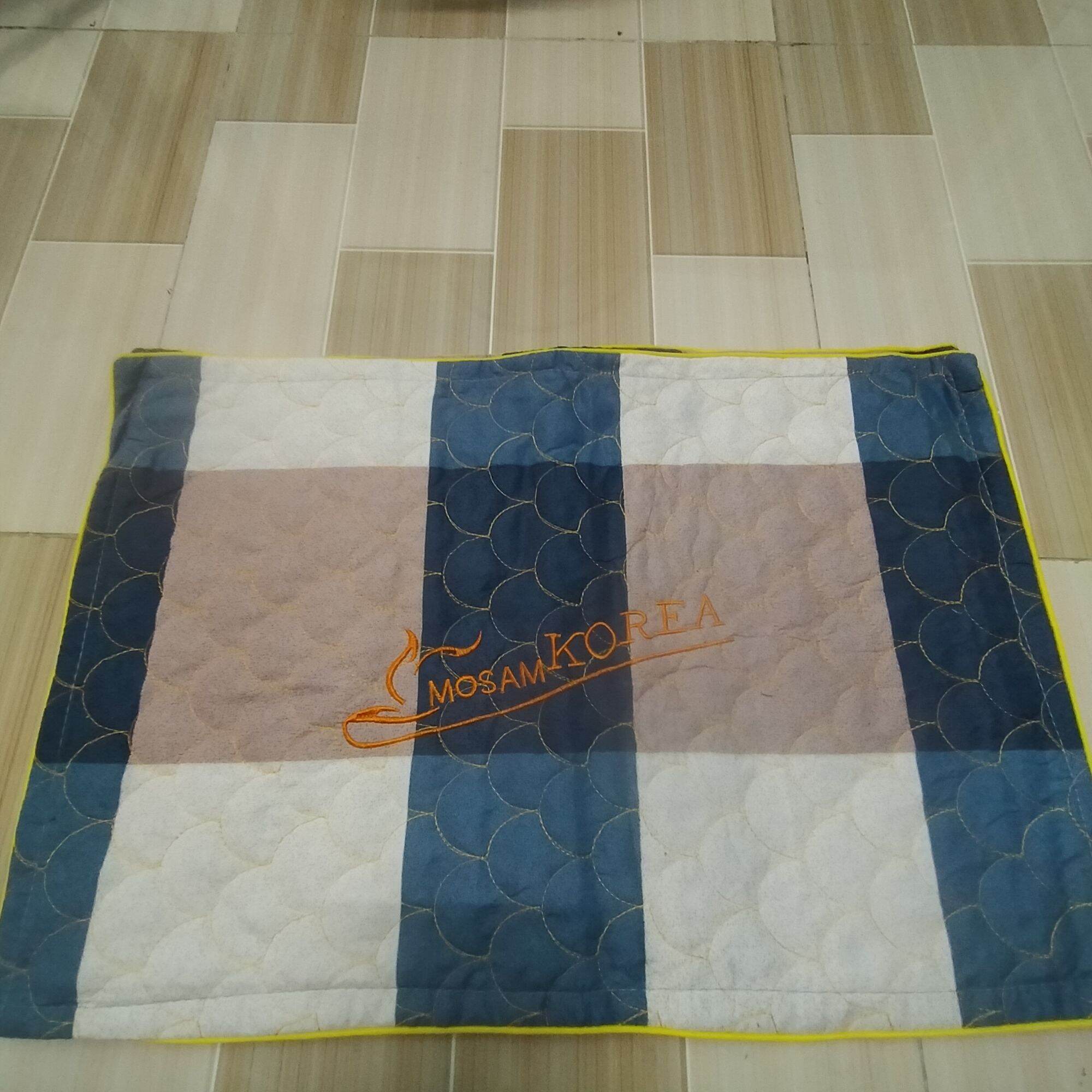 sét ga gối cotton poly mẫu kẻ ô