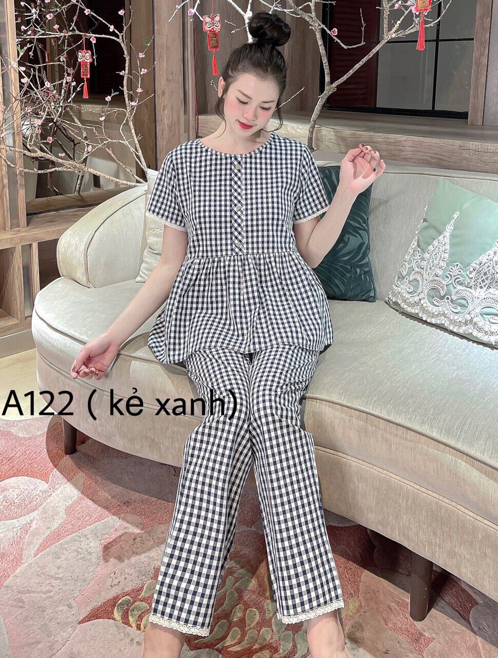 Đồ bộ mặc nhà vải kate 3 màu xinh