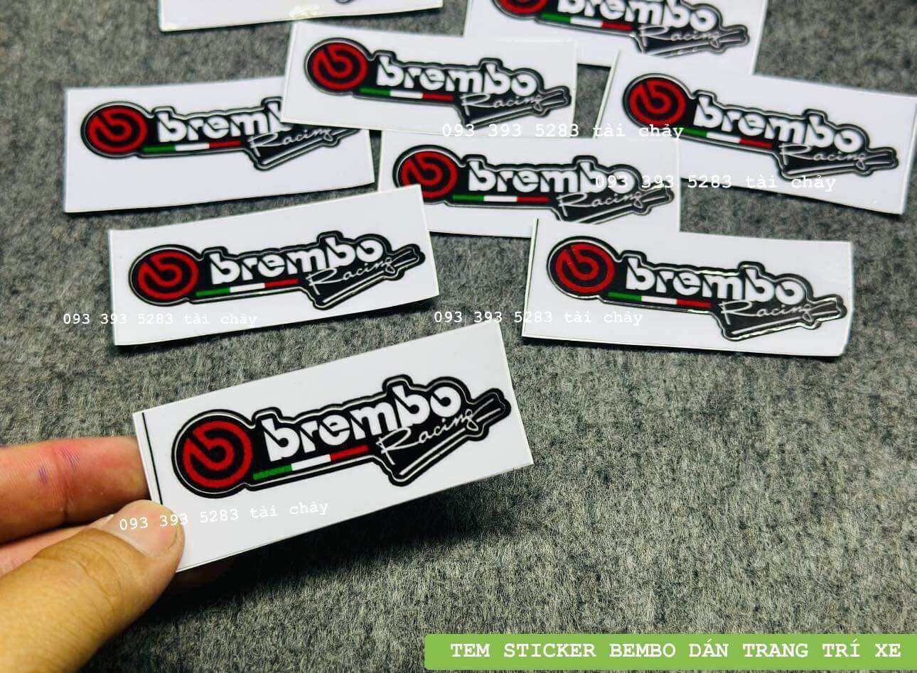 Tem sticker bembo dán trang trí xe