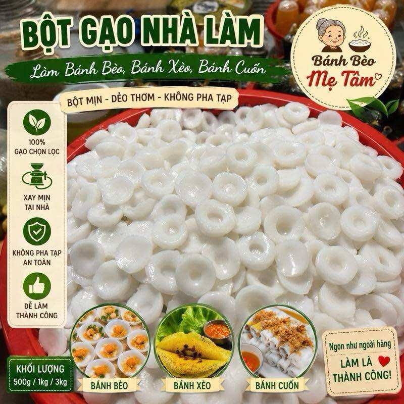 Bột Gạo Mẹ Tâm Làm Bánh Bèo, Bánh Xèo