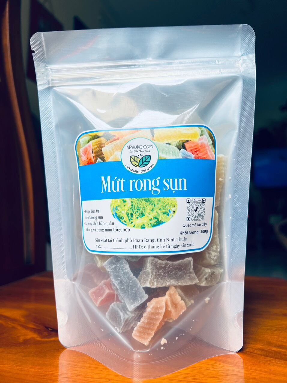 Mứt rong sụn. 500g/ 1 gói mix vị ít ngọt