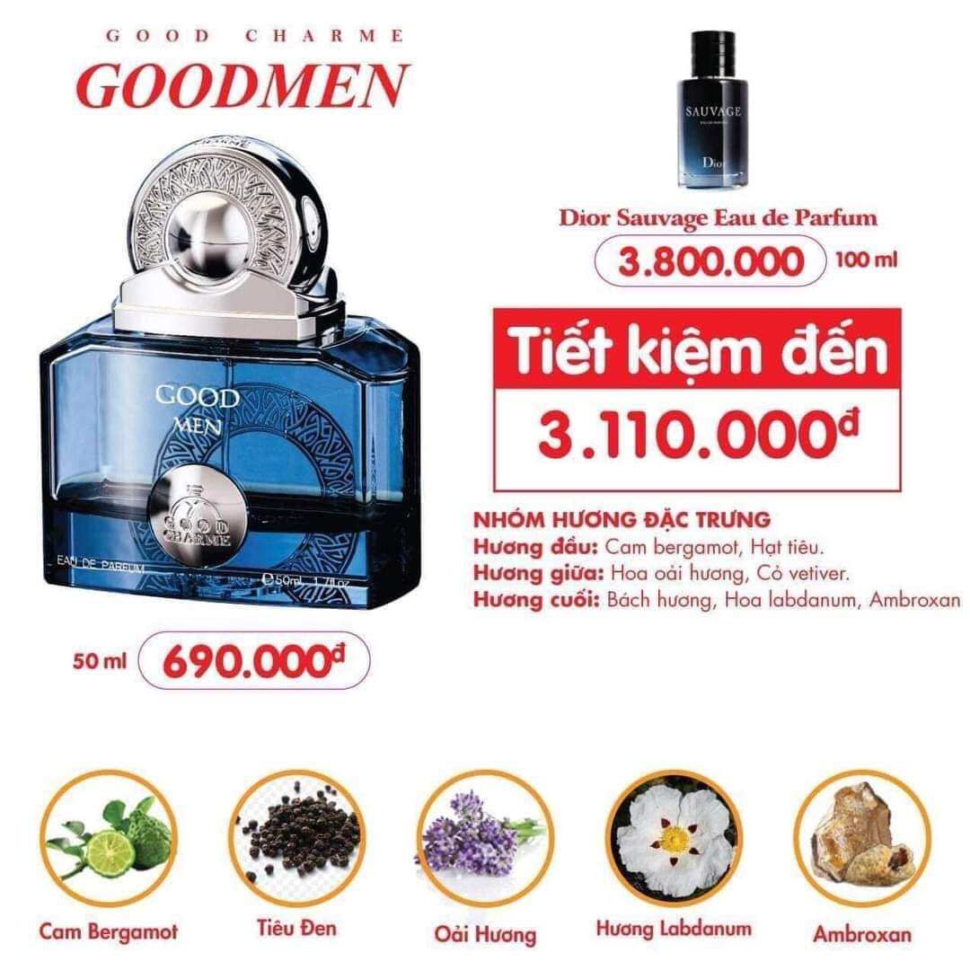 Nước Hoa Nam Good Charme Good Men Xanh 50ml