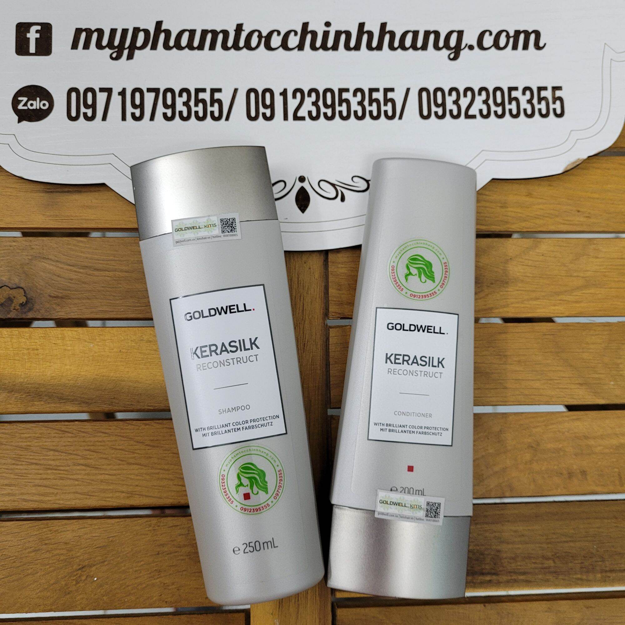 Dầu gội xả goldwell kerasilk reconstruct 250ml - 200ml