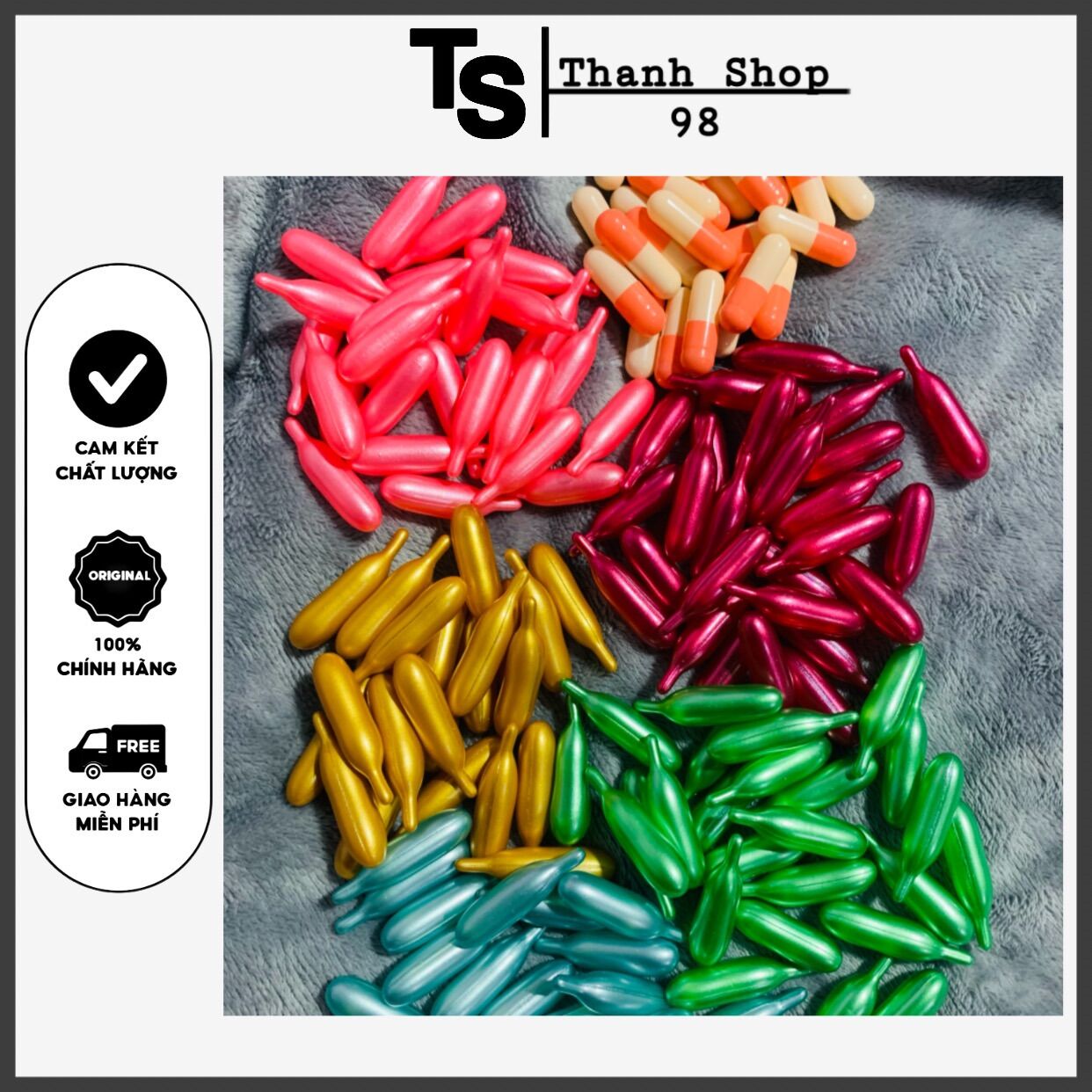 Combo 5 viên Vitamin Kích Trắng Trộn Kem Body Siêu Trắng An Toàn