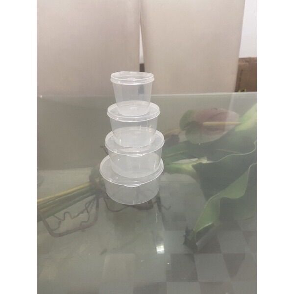 100 hủ sốt 1 oz 27ml, 2 oz 50ml, 3 oz 80ml, 4 oz 120ml ly đựng nước chấm chén tương có nắp liền dùng 1 lần