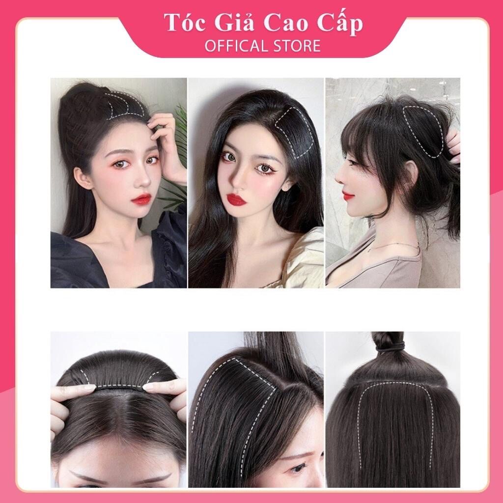 Tóc giả kẹp phồng dày tóc ❇️tơ dệt cao cấp ❇️