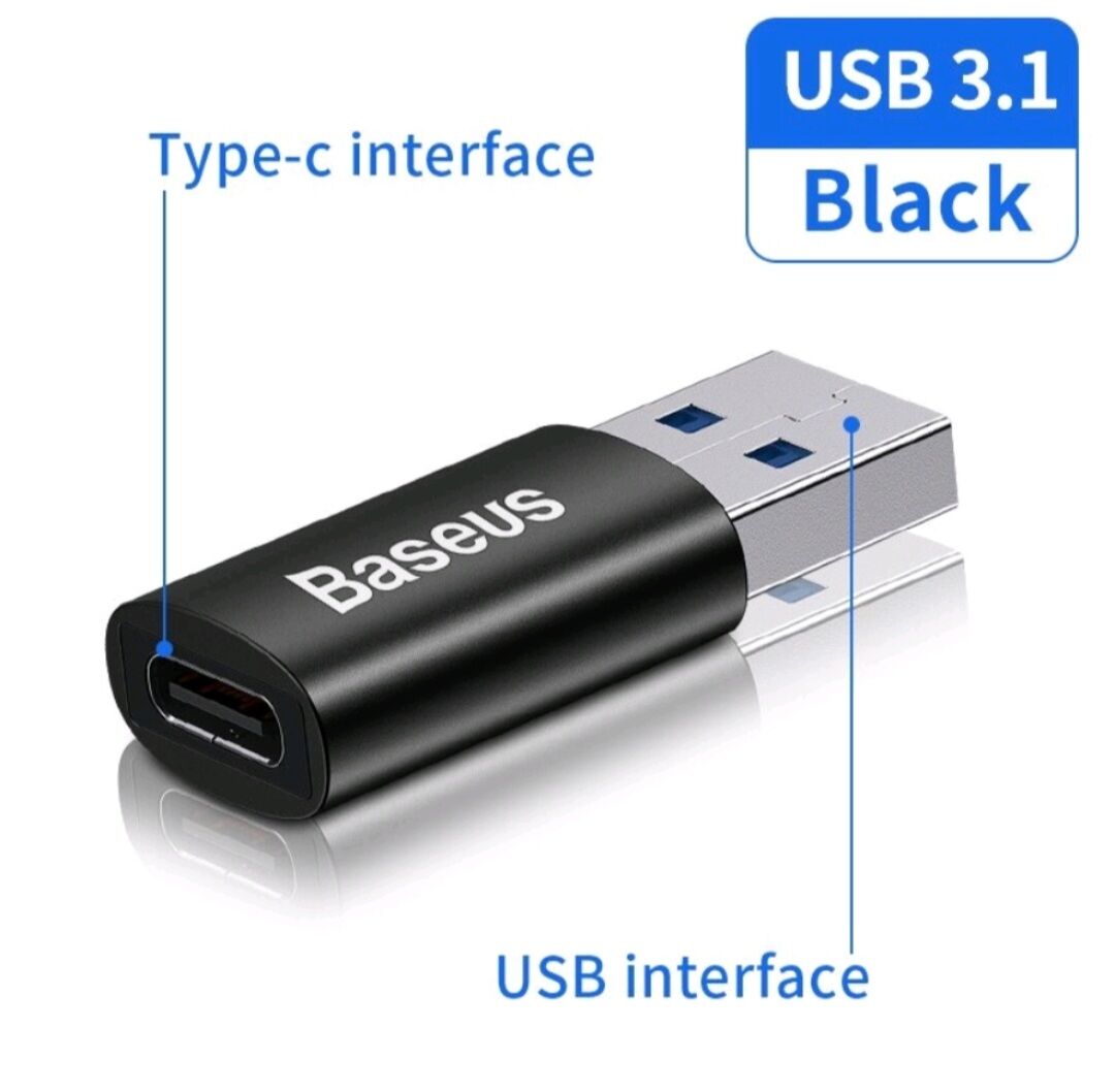Đầu chuyển đổi baseus usb 3.1 type c sang usb